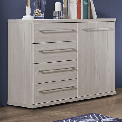Kommode Apolda Lärche Dekor mit Schubladen Hellgrau 86x93x42cm Kommode Apolda Lärche Dekor mit Schubladen Hellgrau 86x93x42cm