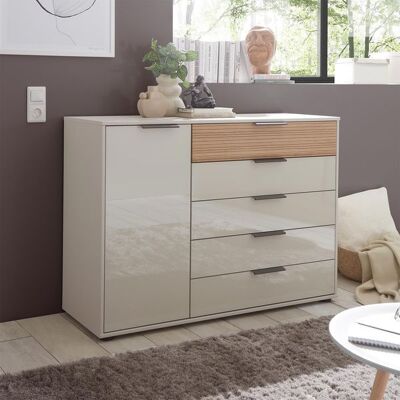 Kombi-Kommode Selunara mit Schubladen Sand 86x120x43cm Kombi-Kommode Selunara mit Schubladen Sand 86x120x43cm