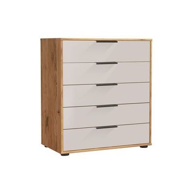 Kommode Leandra Kernbuche teilmassiv mit Schubladen Sand 86x80x43cm Kommode Leandra Kernbuche teilmassiv mit Schubladen Sand 86x80x43cm