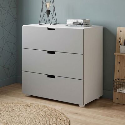 Kommode Kids Town Color teilmassiv mit Schubladen Hellgrau 70x70x42cm Kommode Kids Town Color teilmassiv mit Schubladen Hellgrau 70x70x42cm