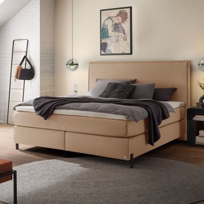Boxspringbett Batley Kunstleder Braun 129x156x225cm Boxspringbett Batley Kunstleder Braun 129x156x225cm