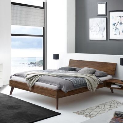 Bett Coraia Nussbaum Massivholz Braun 76x145x213cm Bett Coraia Nussbaum Massivholz Braun 76x145x213cm