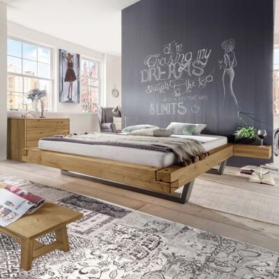 Balkenbett Darica Komfort Wildeiche Massivholz ohne Kopfteil 184x224cm Balkenbett Darica Komfort Wildeiche Massivholz ohne Kopfteil 184x224cm