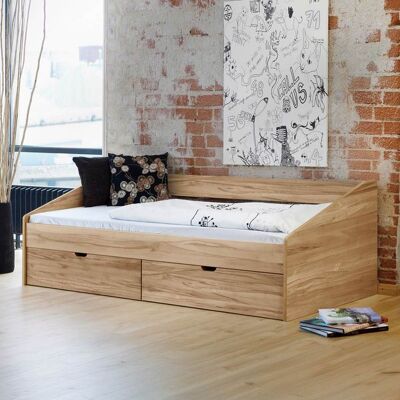 Bett Dänemark Komfort Kiefer/Kernbuche Massivholz mit Schubkasten 90x200 cm 46x97x205cm Bett Dänemark Komfort Kiefer/Kernbuche Massivholz mit Schubkasten 90x200 cm 46x97x205cm