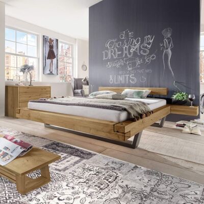 Balkenbett Darica Komfort Wildeiche Massivholz 75x184x224cm Balkenbett Darica Komfort Wildeiche Massivholz 75x184x224cm