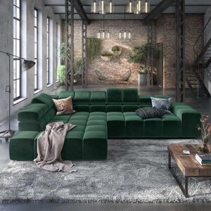 HOMELIV. Ecksofa Charlotta 319x215x82cm Velours Grün 70x319x215cm HOMELIV. Ecksofa Charlotta 319x215x82cm Velours Grün 70x319x215cm