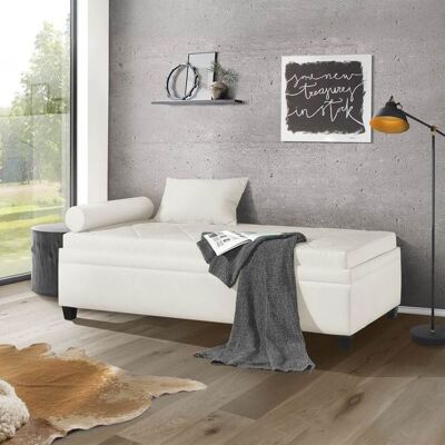 Relaxliege Kamina Microvelours mit Bettkasten Sand 47x205x125cm Relaxliege Kamina Microvelours mit Bettkasten Sand 47x205x125cm