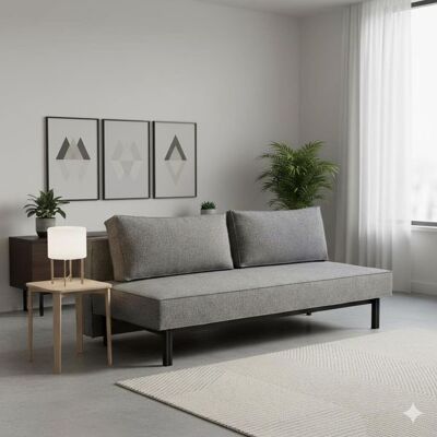 Schlafsofa Ellwood Webstoff mit Stauraum Dunkelgrau 68x200x94cm Schlafsofa Ellwood Webstoff mit Stauraum Dunkelgrau 68x200x94cm
