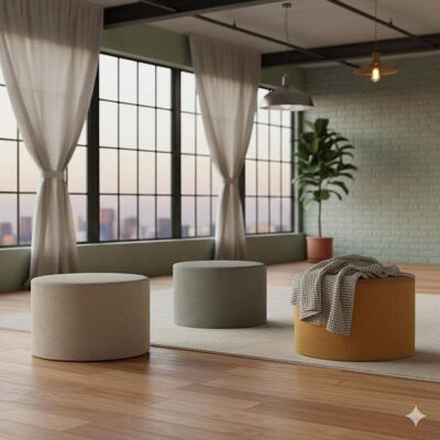 Sitzhocker für Schlafsofas Hellgrau 62 cm x 40 cm Sitzhocker für Schlafsofas Hellgrau 62 cm x 40 cm