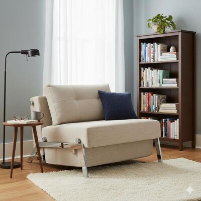 Schlafsessel Dowing Webstoff mit Stauraum Sand 79x95x103cm Schlafsessel Dowing Webstoff mit Stauraum Sand 79x95x103cm