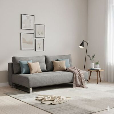 Schlafsofa Isolde Webstoff Dunkelgrau 83x200x117cm Schlafsofa Isolde Webstoff Dunkelgrau 83x200x117cm
