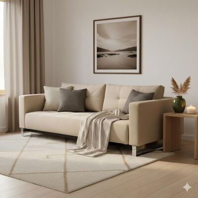 Schlafsofa Wilshere Webstoff Braun 70x233x117cm Schlafsofa Wilshere Webstoff Braun 70x233x117cm