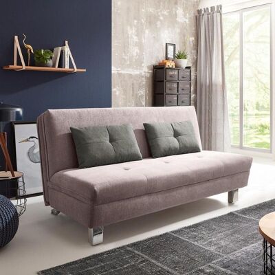 Schlafsofa Monio Velours mit Lattenrost Taupe 88x164x97cm Schlafsofa Monio Velours mit Lattenrost Taupe 88x164x97cm