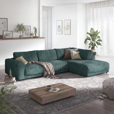 HOMELIV. Ecksofa Bahia 325x225x85cm Grün 85x325x225cm HOMELIV. Ecksofa Bahia 325x225x85cm Grün 85x325x225cm