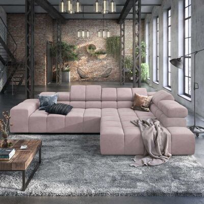 HOMELIV. Ecksofa Charlotta 319x215x82cm Webstoff Rosa 70x319x215cm HOMELIV. Ecksofa Charlotta 319x215x82cm Webstoff Rosa 70x319x215cm