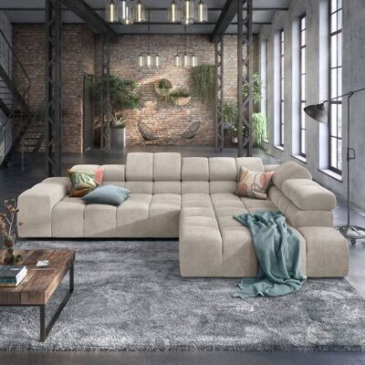 HOMELIV. Ecksofa Charlotta 319x215x82cm Feincord Sand 70x319x215cm HOMELIV. Ecksofa Charlotta 319x215x82cm Feincord Sand 70x319x215cm