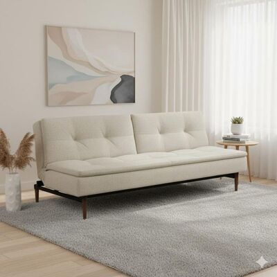 Schlafsofa Carol Webstoff Sand 82x210x91cm Schlafsofa Carol Webstoff Sand 82x210x91cm