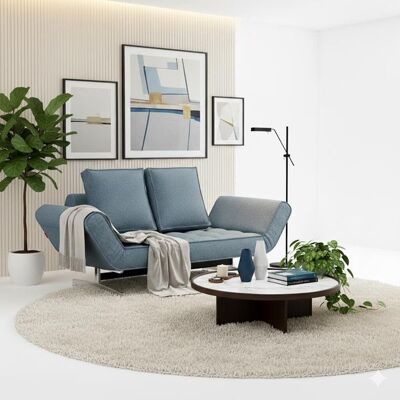 Schlafsofa Lampard Webstoff 210x93x67 cm Blau 67x210x93cm Schlafsofa Lampard Webstoff 210x93x67 cm Blau 67x210x93cm