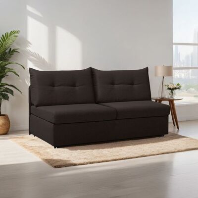 Schlafsofa Retford Webstoff/Velours mit Bettkasten Schwarz 89x156x82cm Schlafsofa Retford Webstoff/Velours mit Bettkasten Schwarz 89x156x82cm