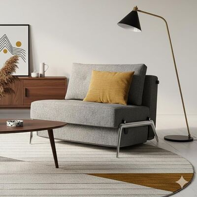 Schlafsessel Ramasa Webstoff mit Stauraum Hellgrau 78x97x96cm Schlafsessel Ramasa Webstoff mit Stauraum Hellgrau 78x97x96cm