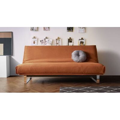 Schlafsofa Koshai Webstoff/Cord mit Lattenrost und Stauraum Blau 90x200x100cm Schlafsofa Koshai Webstoff/Cord mit Lattenrost und Stauraum Blau 90x200x100cm