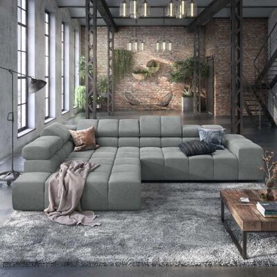 HOMELIV. Ecksofa Charlotta 319x215x82cm Webstoff Dunkelgrau 70x319x215cm HOMELIV. Ecksofa Charlotta 319x215x82cm Webstoff Dunkelgrau 70x319x215cm