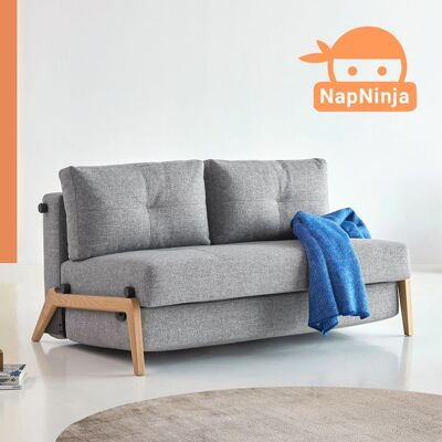 Schlafsofa NapNinja Webstoff mit Stauraum Hellgrau 67x148x98cm Schlafsofa NapNinja Webstoff mit Stauraum Hellgrau 67x148x98cm