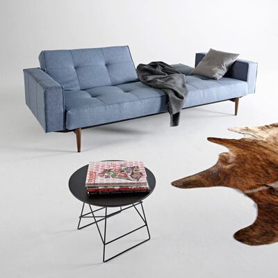 Schlafsofa Araxie Webstoff 241x91x80 cm Blau 80x241x91cm Schlafsofa Araxie Webstoff 241x91x80 cm Blau 80x241x91cm