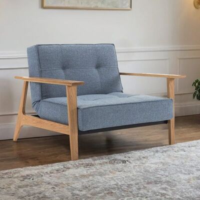Sessel Himari Webstoff Blau 80x112x99cm Sessel Himari Webstoff Blau 80x112x99cm