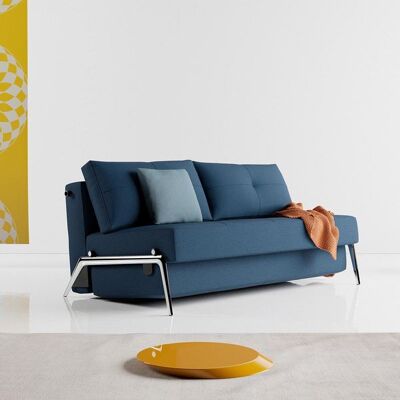 Schlafsofa Ramasa Webstoff mit Stauraum Blau 78x167x96cm Schlafsofa Ramasa Webstoff mit Stauraum Blau 78x167x96cm