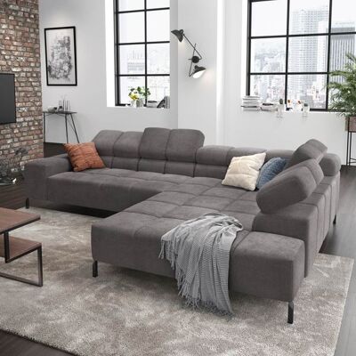 HOMELIV. Ecksofa Cambridge Feincord Dunkelgrau 72x321x216cm HOMELIV. Ecksofa Cambridge Feincord Dunkelgrau 72x321x216cm
