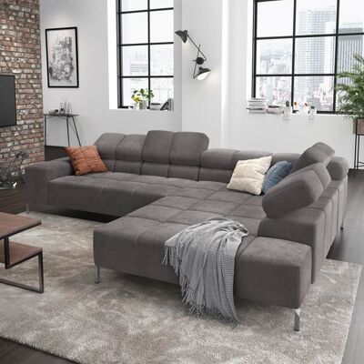 HOMELIV. Ecksofa Cambridge Feincord Dunkelgrau 72x321x216cm HOMELIV. Ecksofa Cambridge Feincord Dunkelgrau 72x321x216cm