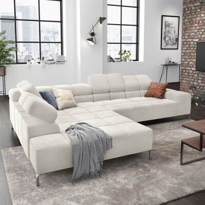 HOMELIV. Ecksofa Cambridge Feincord Weiß 72x321x216cm HOMELIV. Ecksofa Cambridge Feincord Weiß 72x321x216cm