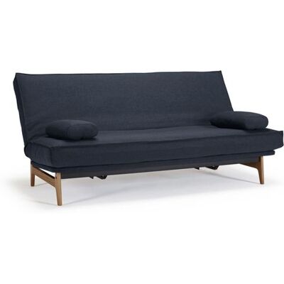 Schlafsofa Atessa Webstoff/Cord mit Lattenrost und Stauraum Blau 90x200x100cm Schlafsofa Atessa Webstoff/Cord mit Lattenrost und Stauraum Blau 90x200x100cm