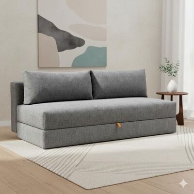 Schlafsofa Aisling Webstoff/Feincord mit Stauraum Hellgrau 87x200x105cm Schlafsofa Aisling Webstoff/Feincord mit Stauraum Hellgrau 87x200x105cm