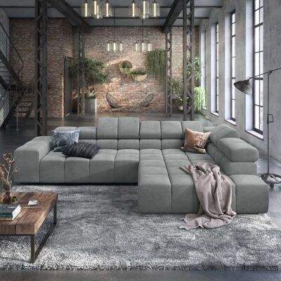 HOMELIV. Ecksofa Charlotta 319x215x82cm Webstoff Dunkelgrau 70x319x215cm HOMELIV. Ecksofa Charlotta 319x215x82cm Webstoff Dunkelgrau 70x319x215cm