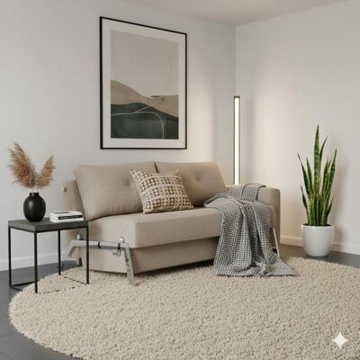 Schlafsofa Dowing Webstoff mit Stauraum Sand 79x145x103cm Schlafsofa Dowing Webstoff mit Stauraum Sand 79x145x103cm