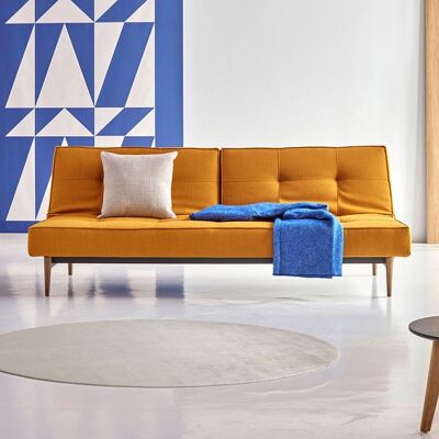Schlafsofa Zelie Webstoff Gelb 80x210x91cm Schlafsofa Zelie Webstoff Gelb 80x210x91cm