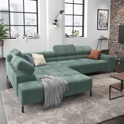 HOMELIV. Ecksofa Cambridge Feincord Grün 72x321x216cm HOMELIV. Ecksofa Cambridge Feincord Grün 72x321x216cm