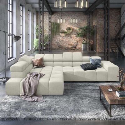 HOMELIV. Ecksofa Charlotta 319x215x82cm Webstoff Sand 70x319x215cm HOMELIV. Ecksofa Charlotta 319x215x82cm Webstoff Sand 70x319x215cm