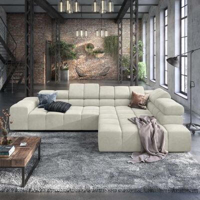 HOMELIV. Ecksofa Charlotta 319x215x82cm Webstoff Sand 70x319x215cm HOMELIV. Ecksofa Charlotta 319x215x82cm Webstoff Sand 70x319x215cm