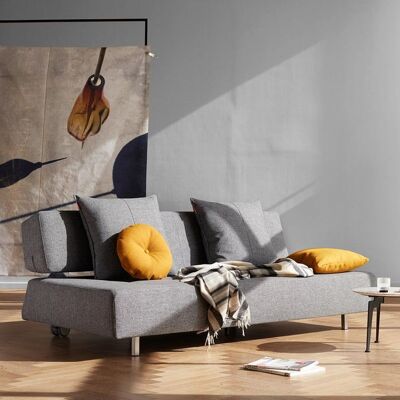 Schlafsofa Thando Webstoff 210x114x79 cm Hellgrau 79x210x114cm Schlafsofa Thando Webstoff 210x114x79 cm Hellgrau 79x210x114cm