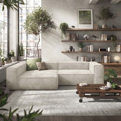 HOMELIV. Glennon Ecksofa Cord Sand 68x306x191cm HOMELIV. Glennon Ecksofa Cord Sand 68x306x191cm