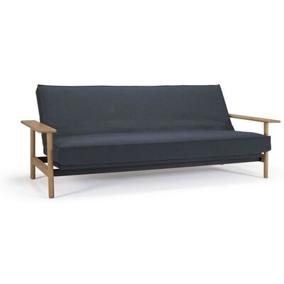 Schlafsofa Barrea Webstoff/Cord mit Lattenrost und Stauraum Blau 92x230x100cm Schlafsofa Barrea Webstoff/Cord mit Lattenrost und Stauraum Blau 92x230x100cm