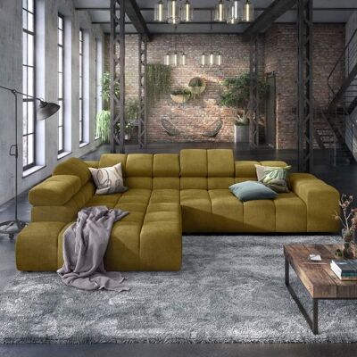 HOMELIV. Ecksofa Charlotta 319x215x82cm Feincord Grün 70x319x215cm HOMELIV. Ecksofa Charlotta 319x215x82cm Feincord Grün 70x319x215cm