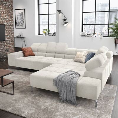 HOMELIV. Ecksofa Cambridge Feincord Weiß 72x321x216cm HOMELIV. Ecksofa Cambridge Feincord Weiß 72x321x216cm