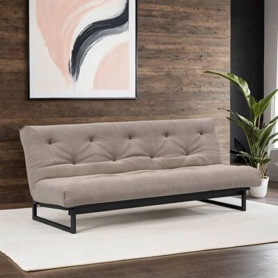 Schlafsofa Frentano Webstoff/Cord mit Lattenrost und Stauraum Sand 92x200x100cm Schlafsofa Frentano Webstoff/Cord mit Lattenrost und Stauraum Sand 92x200x100cm