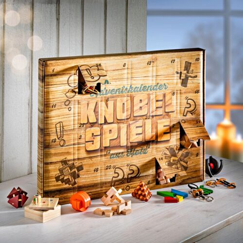 None Adventskalender Knobelspiele aus Holz