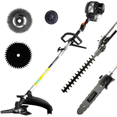 Brast - Benzin 4-in-1 Trimmer - 37,7cc 1,36CV Multitool für Garten Brast - Benzin 4-in-1 Trimmer - 37,7cc 1,36CV Multitool für Garten