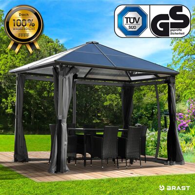 Brast Alu Gartenpavillon SUMMERDREAM 3x3m grau Brast Alu Gartenpavillon SUMMERDREAM 3x3m grau